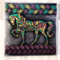 Colorful horse canvas picture