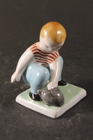 Porcelain boy with hedgehog 897