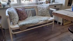 Rustic white bench