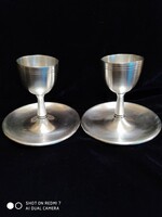 Pair of silver-plated egg holders (Móricz Hacker/Vienna)