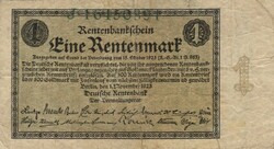1 rentenmark 1923 Németország Ritka