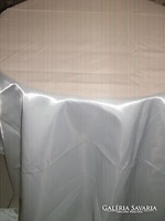 Beautiful elegant shiny white silk tablecloth