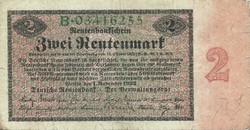 2 Rentenmark 1923 Germany rare