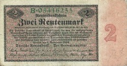 2 rentenmark 1923 Németország Ritka