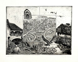 Sulyok gabriella: Sopron details, (urbanization) beautiful etching