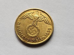 III. Birodalom szép bronz 5  Pfennig 1939 A.