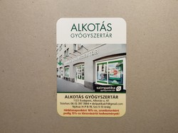 Hungary, card calendar v. - Alkotás gyógystár 2024