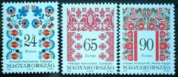 S4485-7 / 1999 Magyar Népművészet X. bélyegsor postatiszta (legolcsóbb fogazat vátozat )