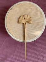 Ginkgo leaf pattern hairpin, hair ornament carved from maple wood