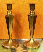 Pair of copper candle holders in art deco style