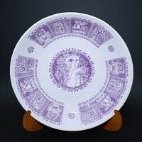 Zsolnay porcelain serving plate inspired by Saxon endre