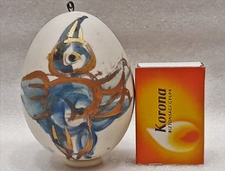 Old hand painted porcelain rattle egg