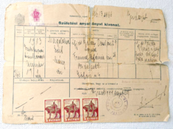 1913. eredeti anyakönyvi kivonat, az apa dr. Balázs Dezső, Hajós Alfréd olimpikon sógora