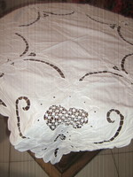 Beautiful white rosette tablecloth