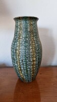 Retro cracked glazed vase.