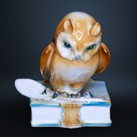 Zsolnay porcelain owl figure