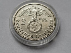 III. Empire silver 2 marks 1938 a.