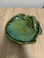 Giant 30cm Zsolnay eosin crayfish bowl