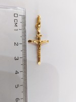 14K, 1.59g gold cross pendant with Jesus (no.: 24/81.)