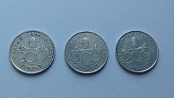 3 silver 200 HUF coins, 1992 - 1993 - 1994 Hungary