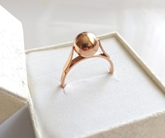 14 carat, spherical, Soviet gold ring