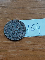 Netherlands 1 cent 1902 Queen Wilhelmina, bronze, 164.