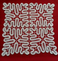 Ribbon-crocheted rectangular lace tablecloth