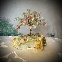 Bonsai Drágakő Ékszerfa szerencsefa, életfa, pénzfa, kristályfa sokféle kvarc kövekből drágakő fa