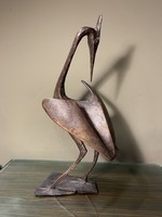 Percz János kócsag madár szobor