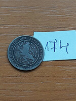 Netherlands 1 cent 1878 Queen Wilhelmina, bronze 174.