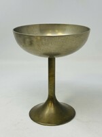 Antique hacker marked metal goblet, stemmed glass, wine / champagne glass from the old fiume coffee house rz