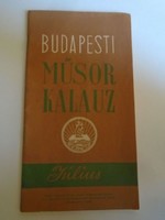 Za488.14 - Budapest - Budapest program guide July 1957