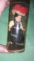 Antique rubber saba - small doll in German folklore folk costume black forest folk costume 10 cm according to the pictures