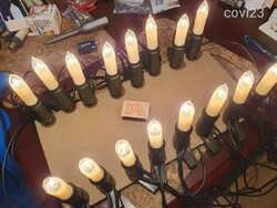 12# Retro Christmas 16-piece candle string light string with rare e14 bulbs for outdoor use
