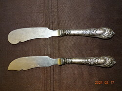 Antique silver baroque cheese butter pate knife 2 pcs. !!!