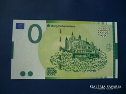 Germany 0 memo euro hohenzollern! Castle! Rare commemorative paper money! Ouch!