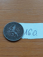 Netherlands 1 cent 1880 Queen Wilhelmina, bronze 160.