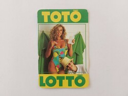 Retro kártyanaptár TOTÓ LOTTÓ 1991