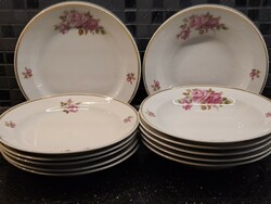 Zsolnay rose plate series flat plate deep plate