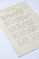 KÉZIRAT - Oláh Gábor költő A Néva halottai I. Világháborús versének autográf kézirata 1917