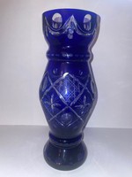 Cobalt blue lead crystal vase