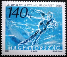S4581 / 2001 Gyorskorcsolya VB bélyeg postatiszta