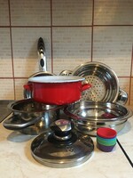 Stainless cookware package-enamel-large kitchen package in one