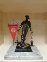 Bronze miner statue