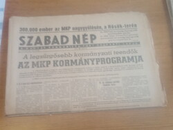 Szabad nép 1947. September 7, 4,000 ft from a legacy to Óbuda