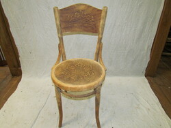 Antique thonet chair with printed pattern (refurbished)