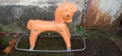 Retro plastic rocking horse
