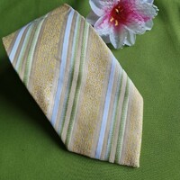 Wedding nyk55 - yellow striped silk tie
