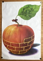 Kisz construction camp, retro poster from 1981