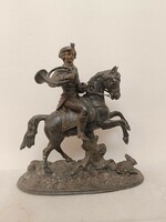 Antique spaiater renaissance equestrian hunter statue 215 8401